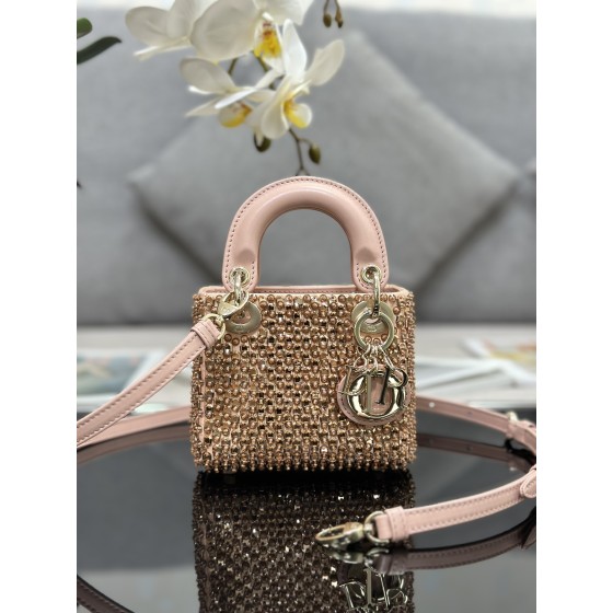 Dior Lady Mini Embroidery Colorful Bead Diamond Model: S0856